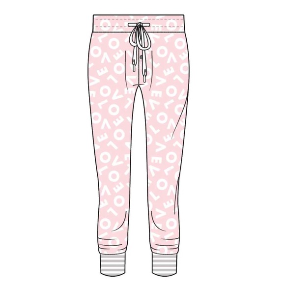 Pj salvage Love lounge pajama pants pink joggers sz M - Picture 3 of 5